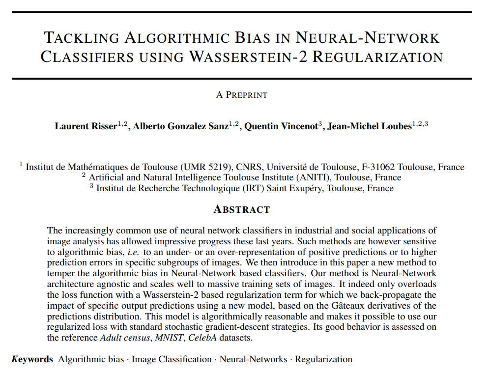 Tackling Bias with Wasserstein-2 paper preview