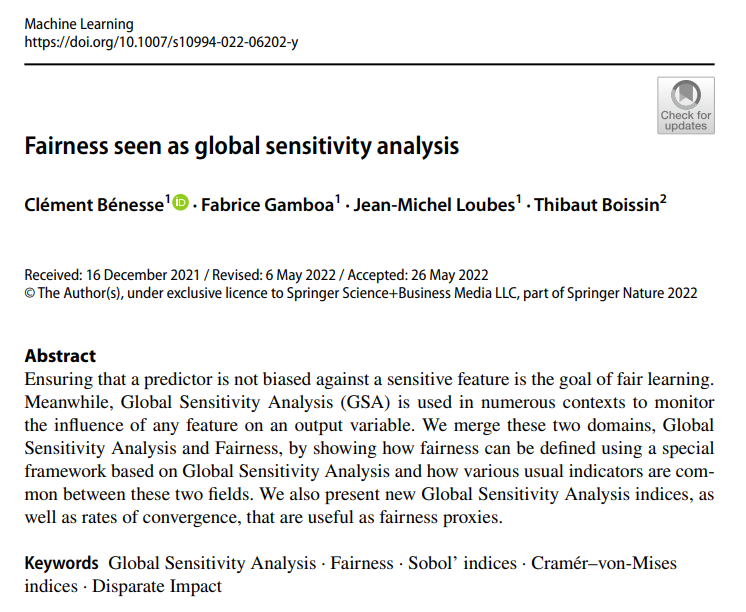 Fairness seen as global sensitivity analysis paper preview